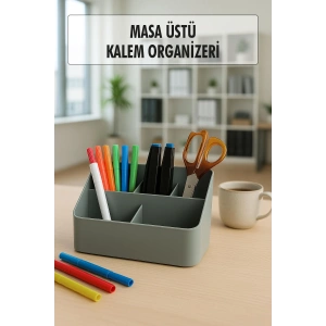Masaüstü Kalem & Düzenleyici Kalemlik Gri