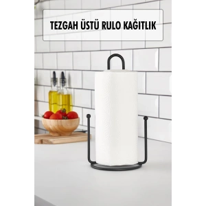 Metal Kağıt Havluluk & Dik Havlu Peçetelik Siyah 28 Cm