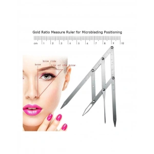 Microblading Simetrik ve Estetik Kaş Ölçüm Cetveli, Kalıcı Makyaj Altın Oran Pergeli 275