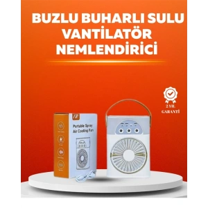Mini USB Klima Fan | 3 Kademeli Spreyli Hava Soğutucu, Taşınabilir