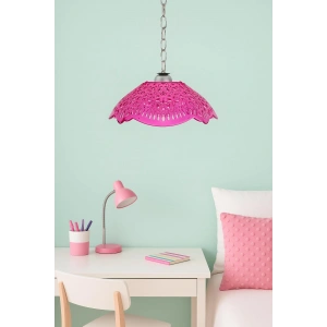 Pembe Akrilik Avize Modern Dekoratif Aydınlatma 35x35x12 cm