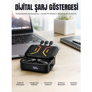 Powerbank Bluetooth Kulaklık Oyuncu Kulaklığı Yüksek Ses Kaliteli Yeni Nesil