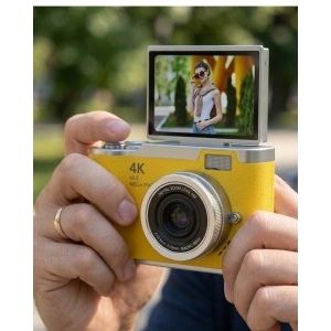 Profesyonel Çekim İçin 48 MP Dijital Kamera Flip Screen 18x Zoom Uzun Pil Ömrü