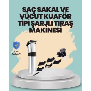 Profesyonel Erkek Tıraş Makinesi – Kablosuz, Paslanmaz Bıçaklı ve Tam Aksesuar
