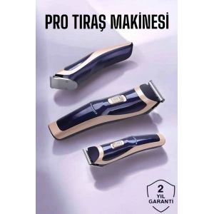 Profesyonel Şarjlı Saç ve Sakal Traş Makinesi Kolay Kullanım