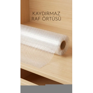Şeffaf PVC Kaydırmaz Raflık Dolap İçi Çekmece Örtüsü 45x300 cm Koruyucu