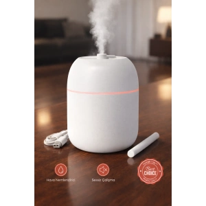 Sessiz Ultrasonik Hava Nemlendirici 220ml Buhar Makinesi Gece Lambalı USB Ofis Ev Tipi
