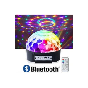 Siyah Bluetooth Hoparlör, Disko Topu Işıklı ve Projeksiyonlu, Çoklu Cihaz Bağlantılı