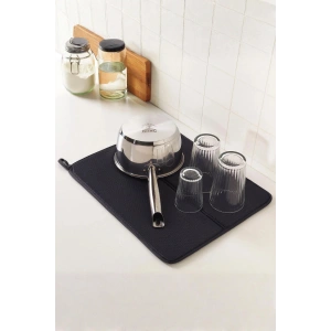 Siyah Renkli Ekstra Emici Bulaşık Kurutma Matı & Mutfak Tezgah Üstü Örtüsü (45x34 cm)