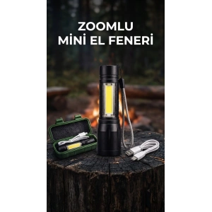 Taşınabilir Metalik LED El Feneri Uzun Pil Ömürlü Kamp Aracı