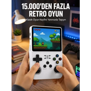 Taşınabilir Retro Oyun Konsolu Geniş Ekran ve Çoklu Emülatör Desteği Yeni Nesil