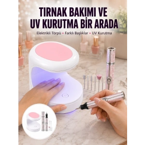 Tırnak Matkabı ve LED Oje Kurutucu 2’li Profesyonel Bakım Seti Yeni Nesil