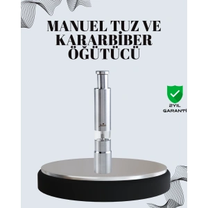 Tuz ve Kararbiber Öğütücü - Şeffaf Akrilik Hazne