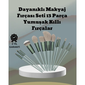 umuşak Kıllı Estetik Tasarımlı 13lü Makyaj Fırçası Seti Günlük ve Profesyonel Kullanım