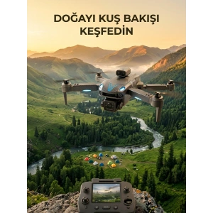 Uzaktan Kumandalı Çift Kameralı Hobi ve Fotoğraf Droneu