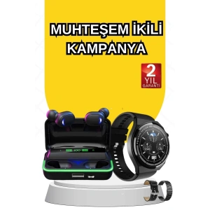Yeni Nesil Akıllı Saat Ve Bluetooth Kulaklık Titreşim Bildirimleri Uyku Takibi