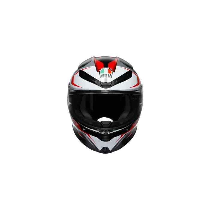K6 S Karve Matt Black White Red Configuration Kapalı Kask