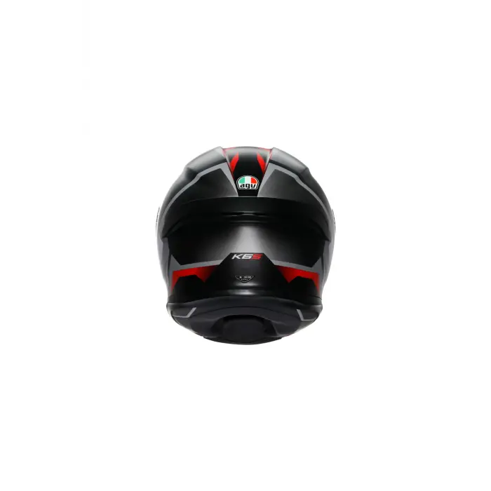 K6 S Karve Matt Black White Red Configuration Kapalı Kask