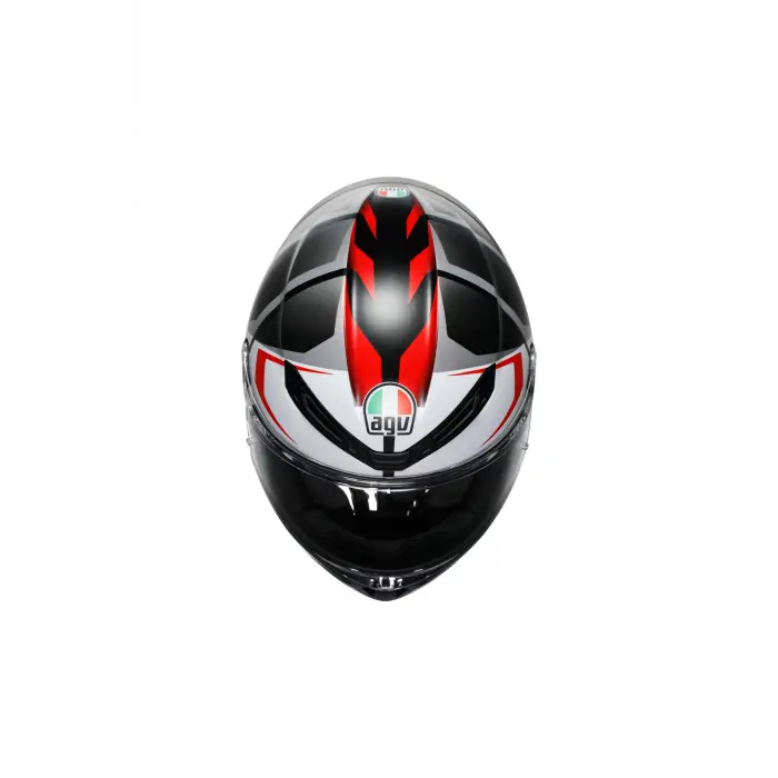 K6 S Karve Matt Black White Red Configuration Kapalı Kask