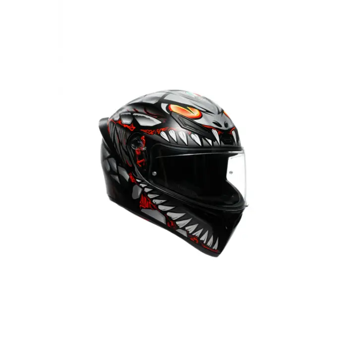 KASK/K1 S E2206 LYZARD MATT BLACK GREY RED CONFİGURATİON