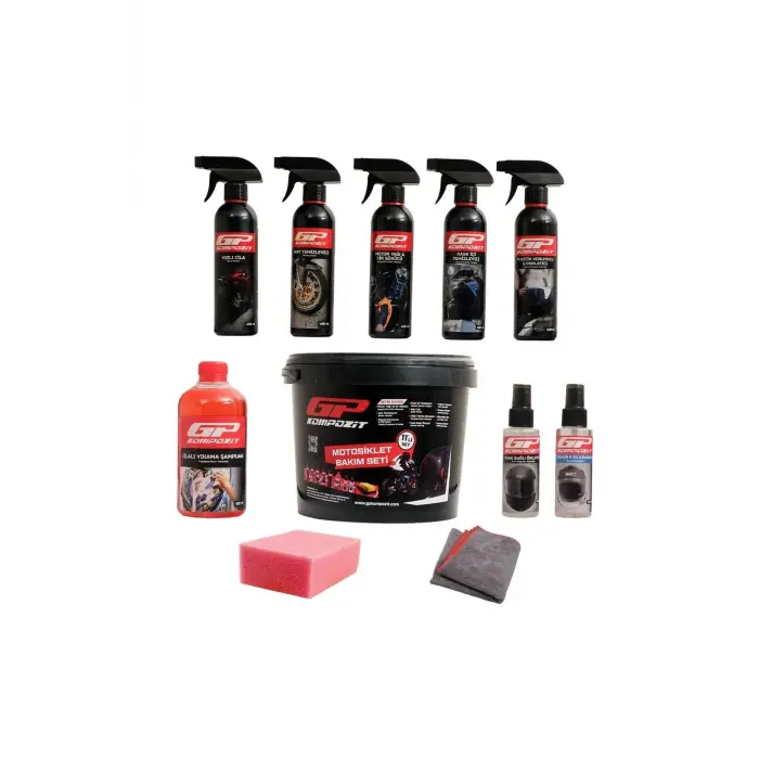 Gp Kompozit 11 Parça Motosiklet Bakım Ve Temizlik Seti