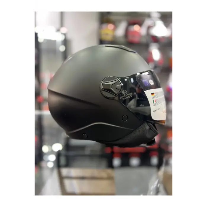 SW 765 MATT SİYAH GÜNEŞ VİZÖRLÜ (ŞEFFAF VİZÖRLÜ)