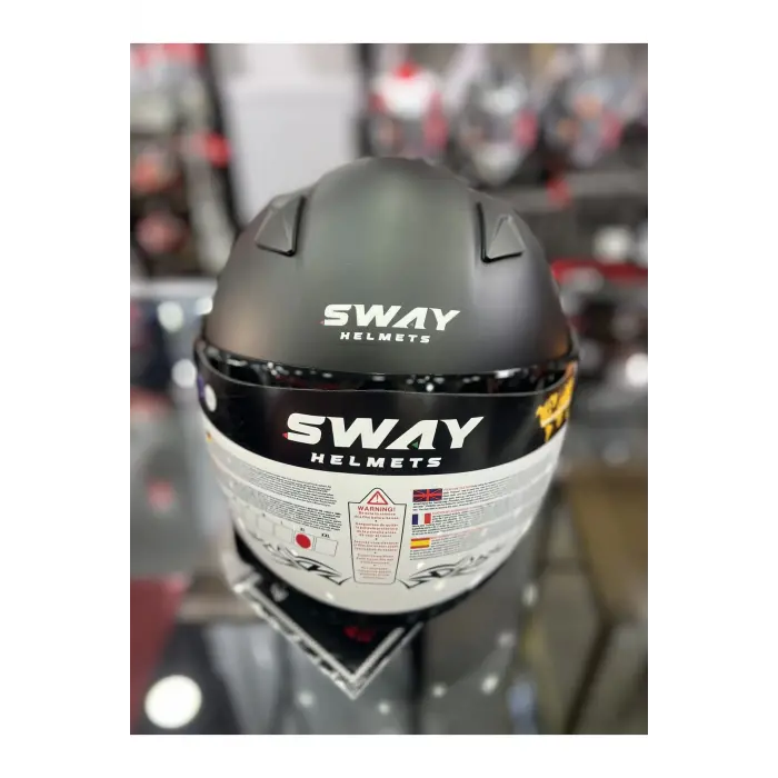 SW 765 MATT SİYAH GÜNEŞ VİZÖRLÜ (ŞEFFAF VİZÖRLÜ)