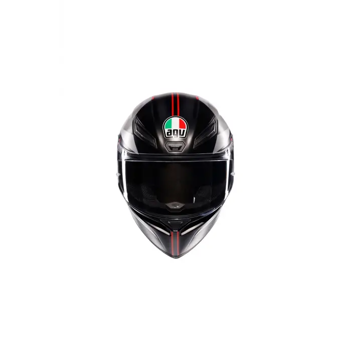 K1 S Lap Matt Black Grey Red Kapalı Kask