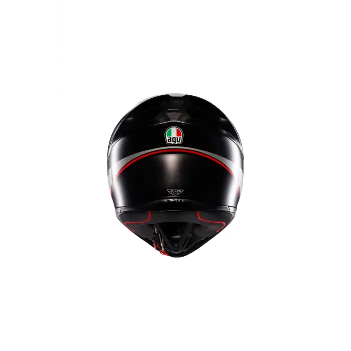 K1 S Lap Matt Black Grey Red Kapalı Kask