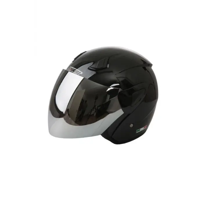 Kask Sw-733-700 Parlak Siyah Aynalı Camlı