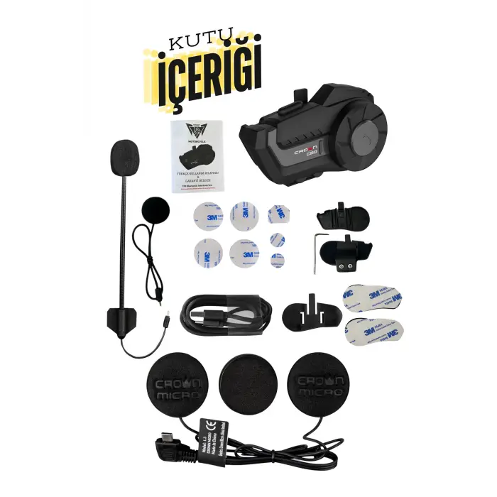 Crown C20 İnterkom - Mobil Uygulama Destekli - Buff HEDİYELİ