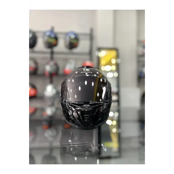 Helmets Thunder 4 Gloss Black Kask ŞEFFAF VİZÖRLÜ