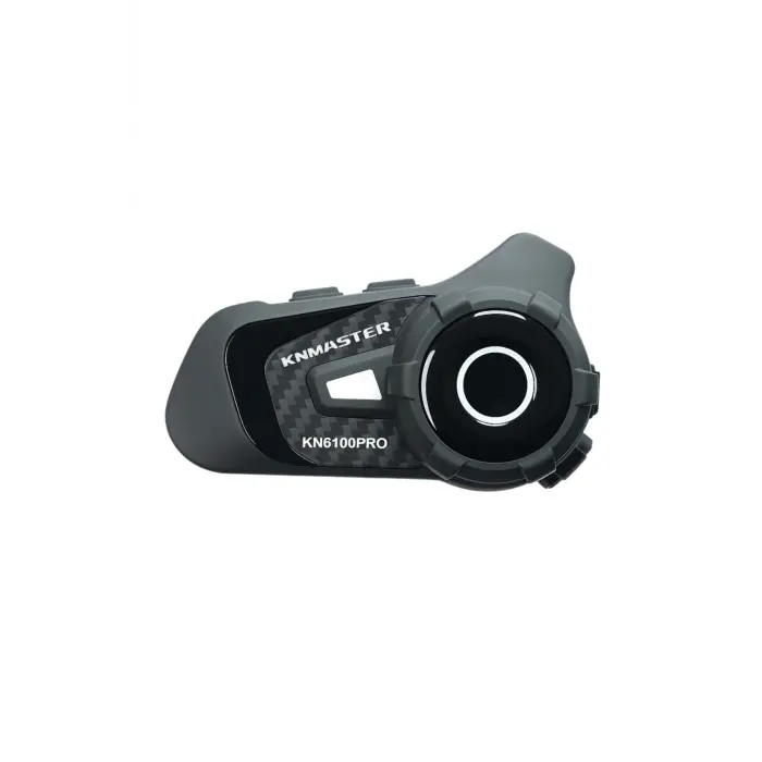 Kn6100 Pro Motosiklet Kask Interkom Bluetooth Intercom Kulaklık Seti Karbon Siyah Çanta Hediyeli
