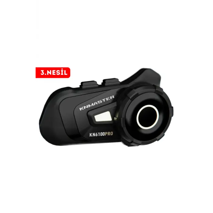 Kn 6100 Pro Motosiklet Kask Interkom Bluetooth Intercom Kulaklık Seti Siyah Çanta Hediyeli