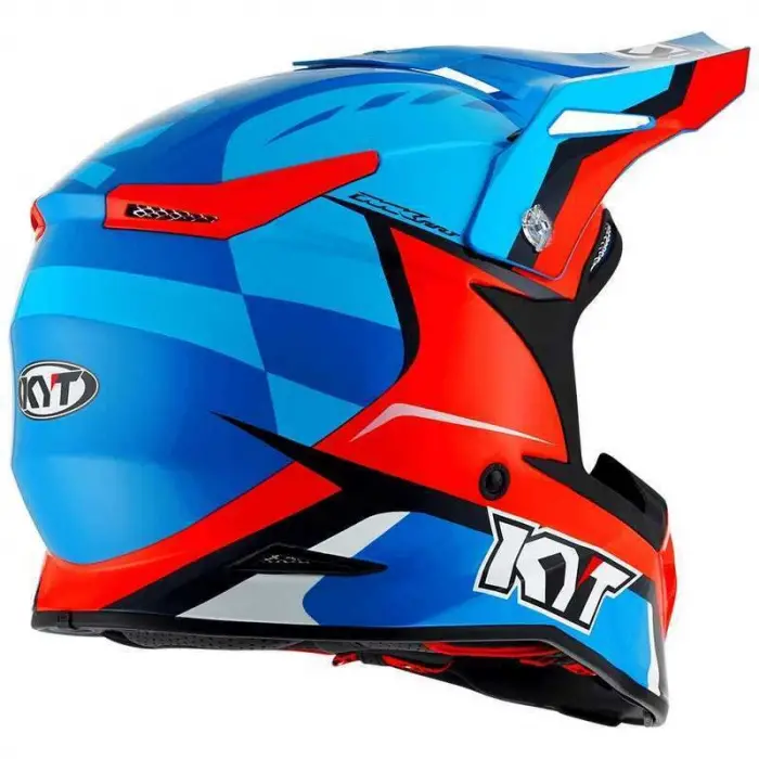 KYT SKYHAWK KASK GLOWING MAVİ TURUNCU FLUO