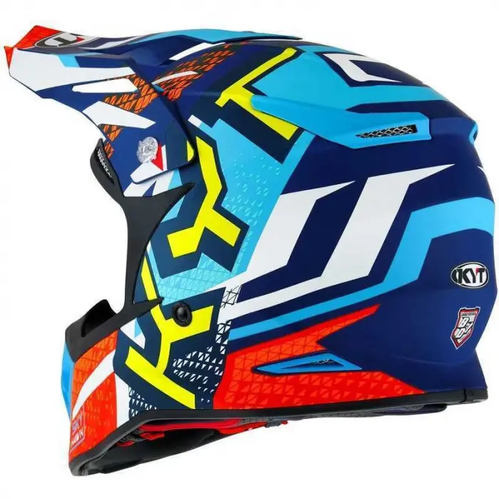 KYT SKYHAWK KASK HYPERFLOW MATT LIGHT BLUE / RED