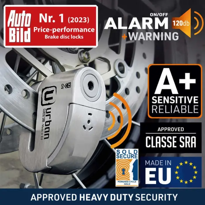 URBAN SECURITY UR14S SRA SINIFI ALARMLI DİSK KİLİDİ