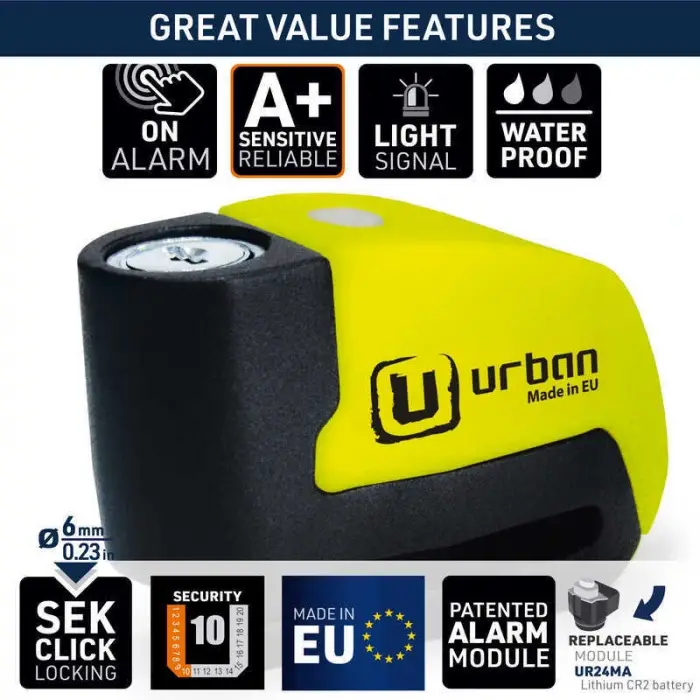 URBAN SECURITY UR6 ALARMLI DISK KILIDI