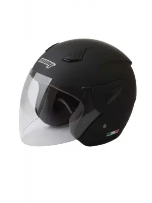 Sway 700 Yarı Camlı Elektrikli Bisiklet Motosiklet Ve Scooter Kaskı Mat Siyah