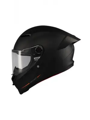 AXXIS FENIX SOLID A1 MAT SIYAH ( ŞEFFAF VİZÖRLÜ )