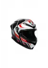 K6 S Karve Matt Black White Red Configuration Kapalı Kask