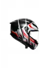 K6 S Karve Matt Black White Red Configuration Kapalı Kask