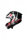 K6 S Karve Matt Black White Red Configuration Kapalı Kask