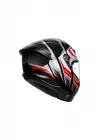 K6 S Karve Matt Black White Red Configuration Kapalı Kask