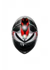 K6 S Karve Matt Black White Red Configuration Kapalı Kask