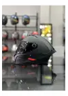 Helmets Thunder 4 Matt Black Kask Şeffaf Vizörlü