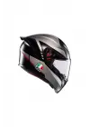 K1 S Lap Matt Black Grey Red Kapalı Kask