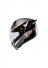 K1 S Lap Matt Black Grey Red Kapalı Kask