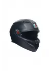 K3 Mono Matt Black Kapalı Kask