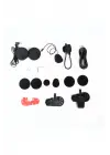 KN2300 Motosiklet Kask İnterkom Bluetooth Intercom Kulaklık Seti - Siyah